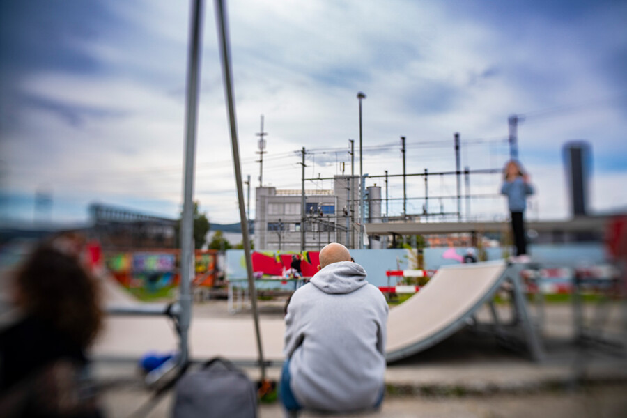Blick auf die neue Miniramp auf dem Terrain Sud in Aarau