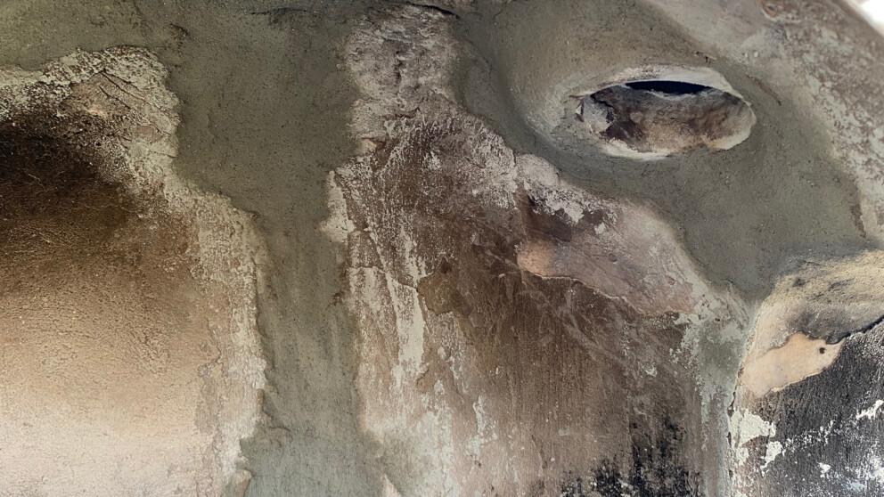 Impression zur Renovation des Pizzaofens auf dem Terrain Sud.