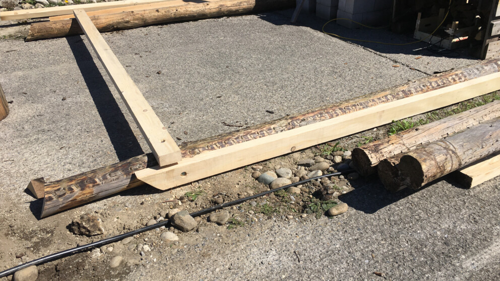 Impression zur Renovation des Pizzaofens auf dem Terrain Sud.